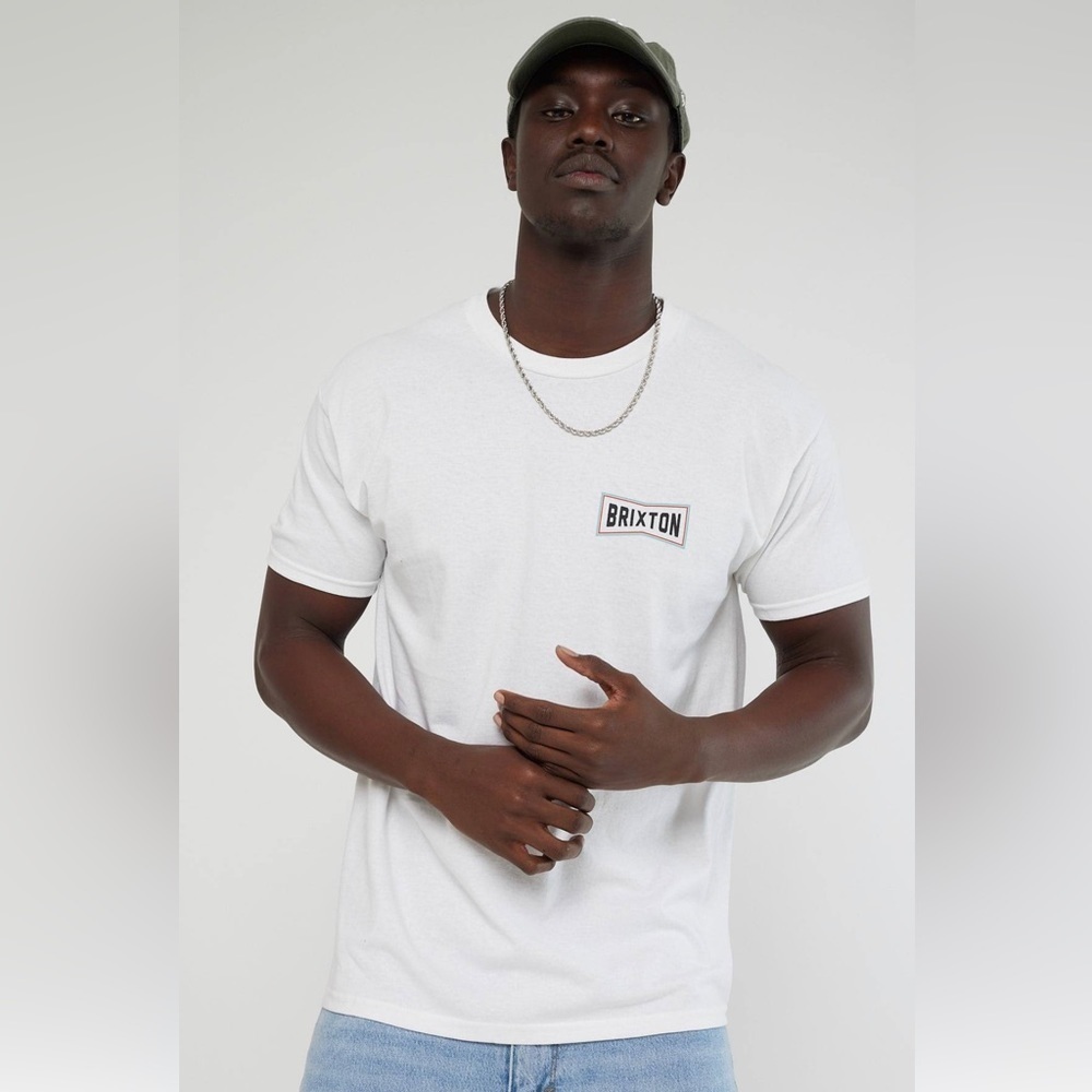 BRITTON Truss Graphic Short Sleeve T Shirt White SZ M Standard Fit